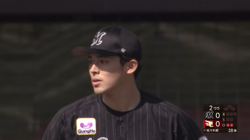 2回裏・M佐々木朗希 初回から5者連続三振!!