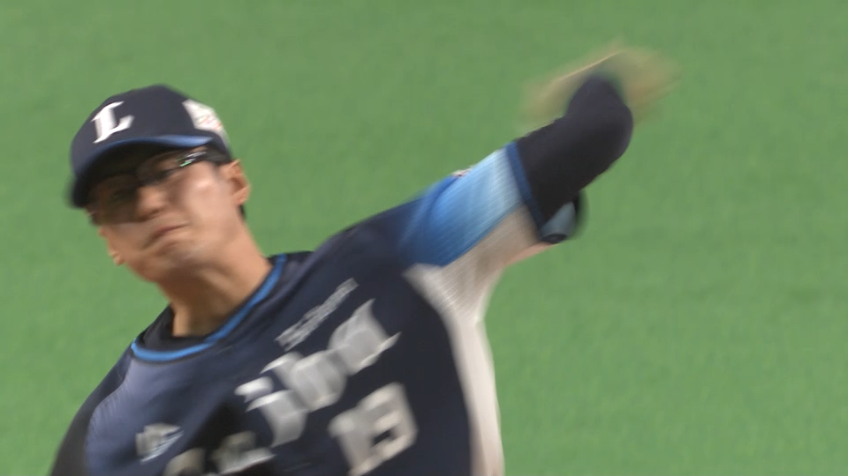 1回裏・L佐藤隼輔 プロ初登板初先発で三振を奪う!!
