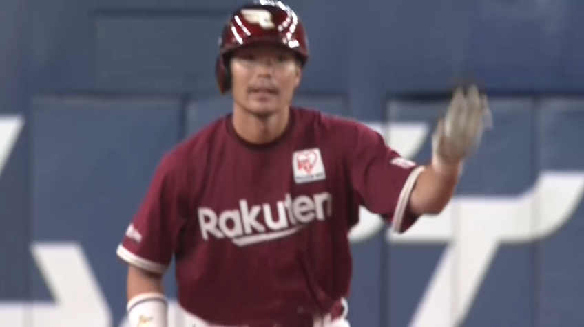 1回表・E島内宏明 左中間を破る先制のタイムリー2ベースヒット!!