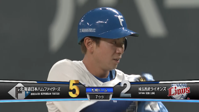 7回裏・F松本剛 絶好調!! 2打席連続のタイムリーヒットで味方を援護!!