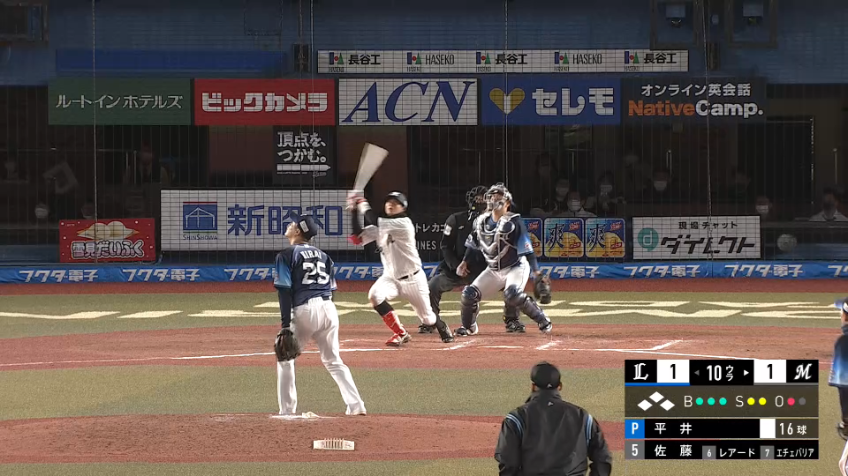 10回裏・M佐藤都志也 攻守に大活躍!! 連敗を止めるサヨナラ犠牲フライを放つ!!