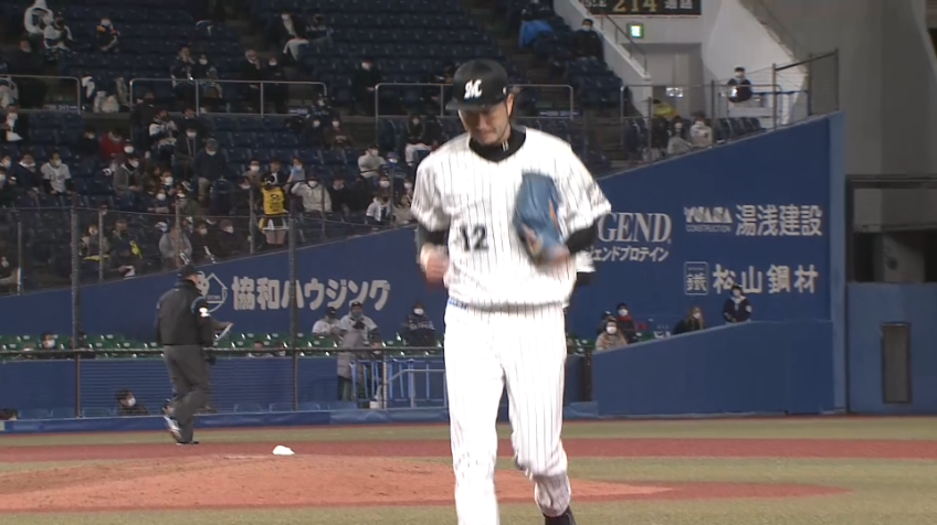 8回表・M石川歩 8回を投げて1失点の好投を見せる!!