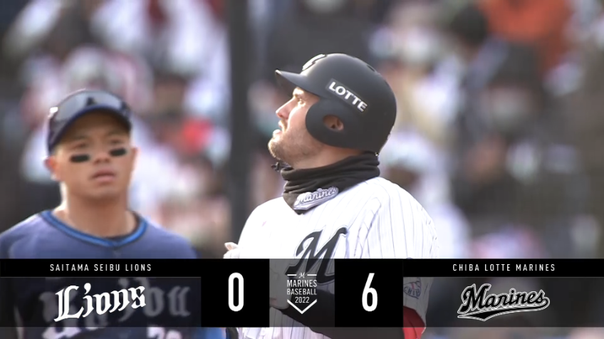 7回裏・Mレアード 3安打3打点!! リードを広げるタイムリーを放つ!!