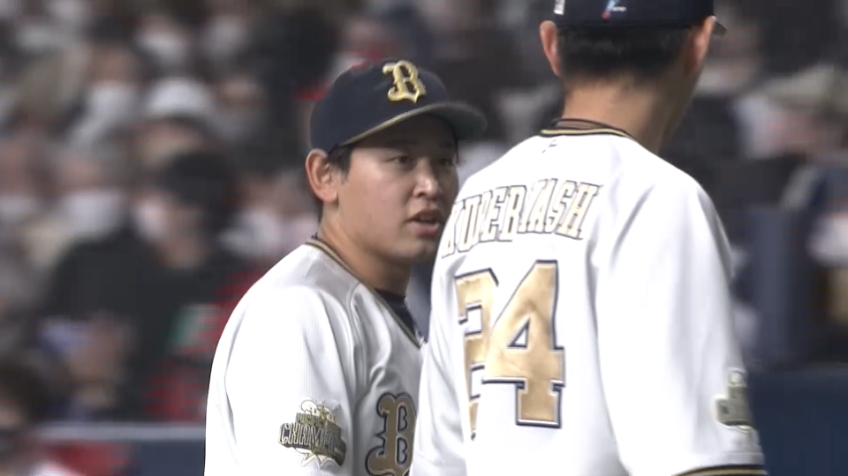 3回表・B宮城大弥 最後はストレート!! 三振で満塁のピンチを切り抜ける!!