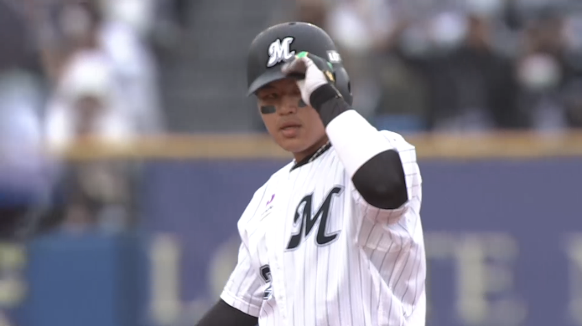 6回裏・M松川虎生 プロ初打点‼ ドラ1ルーキーのタイムリー2ベースヒットで貴重な追加点をあげる‼