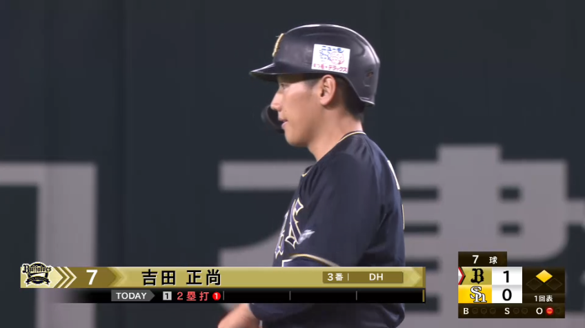 1回表・B吉田正尚 右中間への先制タイムリーヒット!!