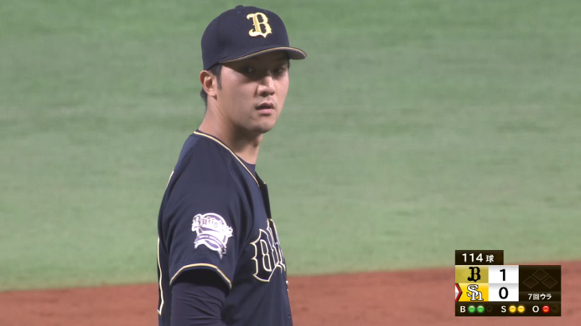 7回裏・B田嶋大樹 7回途中無失点の好投!!