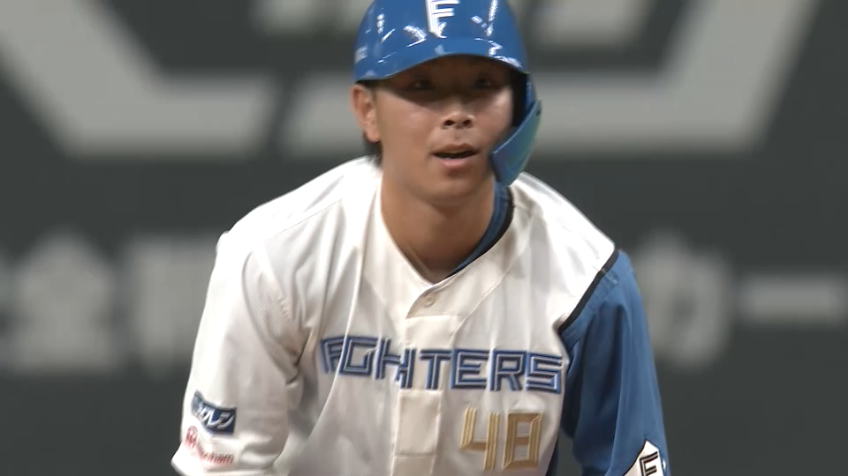 3回裏・F上野響平 プロ初ヒットとなる2ベースでチャンス拡大!!