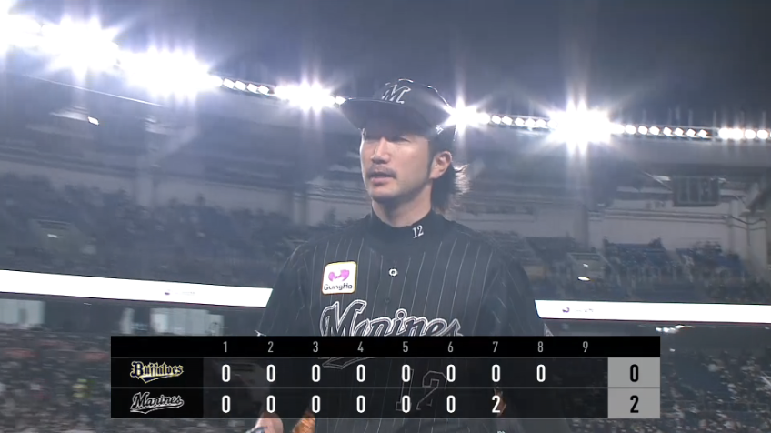 8回表・M石川歩 今日も完璧な投球!! ピンチを切り抜け、8回無失点の好投をみせる!!