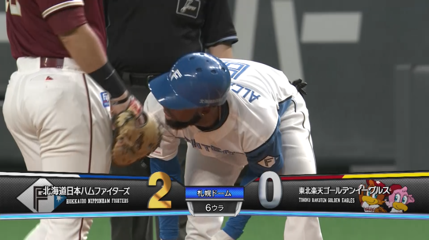 6回裏・Fアルカンタラ ライト前へのタイムリーヒットで貴重な追加点を挙げる!!