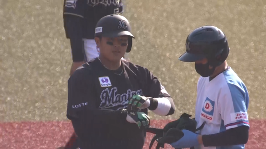 6回裏・M松川虎生 女房役の一振り!! 走者一掃となる3点タイムリー2ベース!!