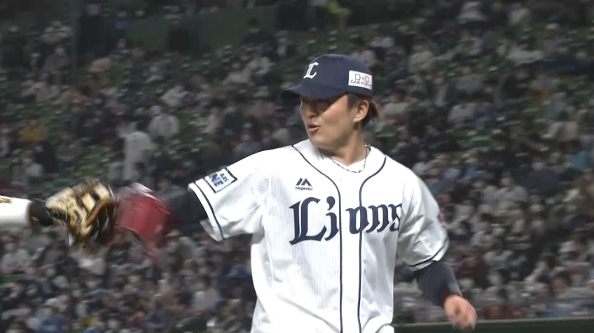 7回表・L佐々木健 10球で3者凡退に抑え、試合の流れを呼び込む好投を見せる!!