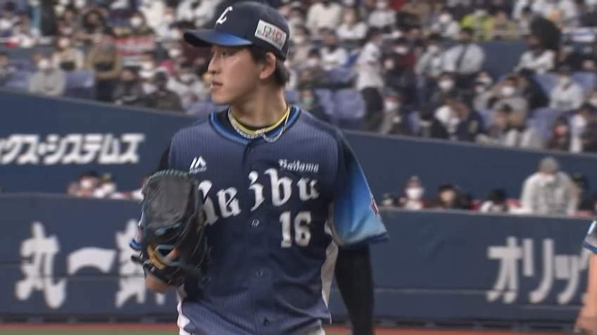 3回裏・L隅田知一郎 最後は見逃し三振!! この回を三者凡退に抑える!!