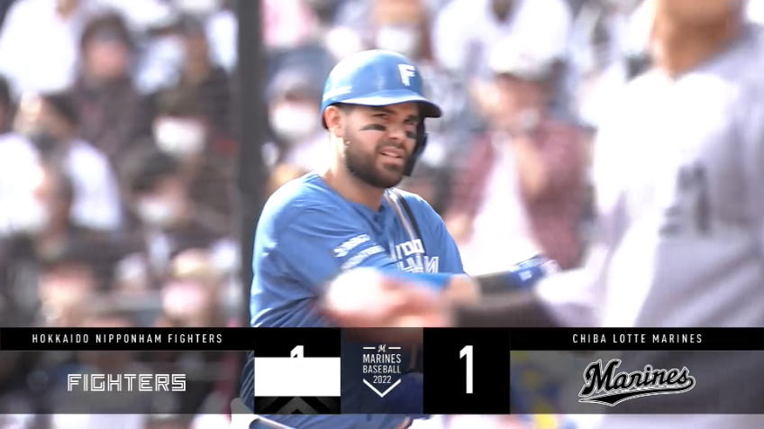 4回表・Fヌニエス 詰まりながらもライト前へ運ぶ勝ち越しタイムリー!!