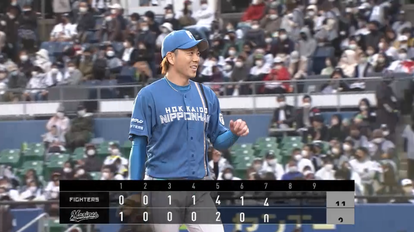 7回裏・F宮西尚生 アウトローギリギリのボールで見逃し三振を奪う!!