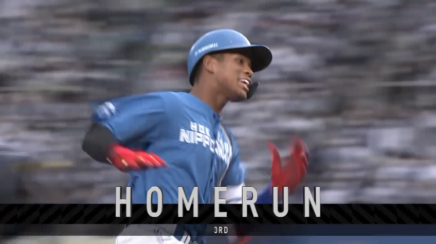 10回表・F万波中正 センターへのソロホームラン!! 試合の均衡がついに破れる!!