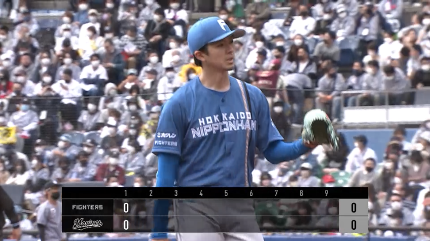 1回裏・F上沢直之 3三振を奪う上々の立ち上がりを見せる!!