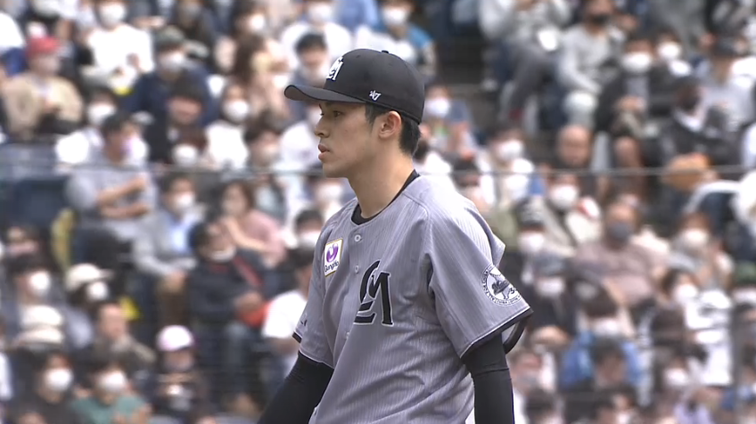 2回表・M佐々木朗希 日本人投手記録に並ぶ25イニング連続奪三振を達成!!