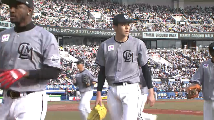 8回表・M佐々木朗希 3者連続三振で抑え、パーフェクトピッチングを継続!!