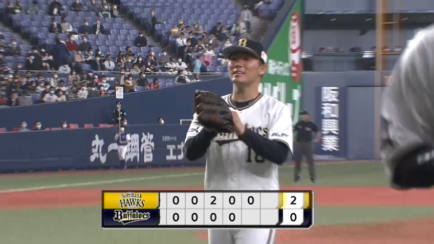 8回表・B山本由伸 8回を投げ112球2失点7奪三振の力投を見せる!!