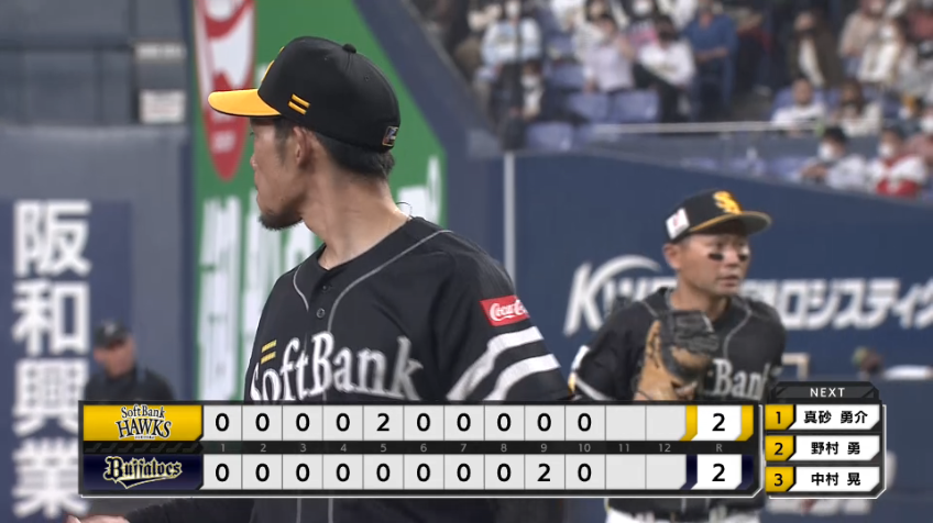 10回裏・H又吉克樹 完璧なリリーフ!! 3者凡退で抑える素晴らしいピッチング!!