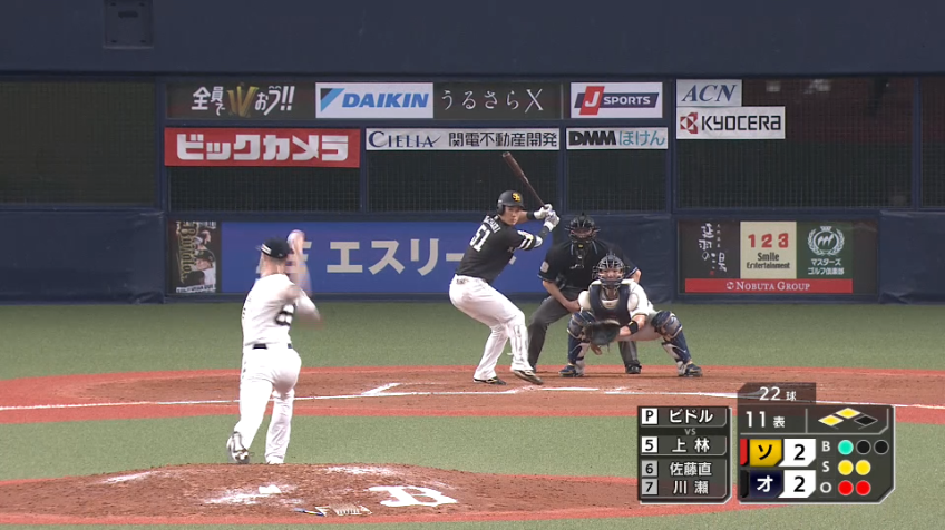 11回表・Bビドル 吠えた!! 自身も納得の1球で見逃し三振に抑える!!