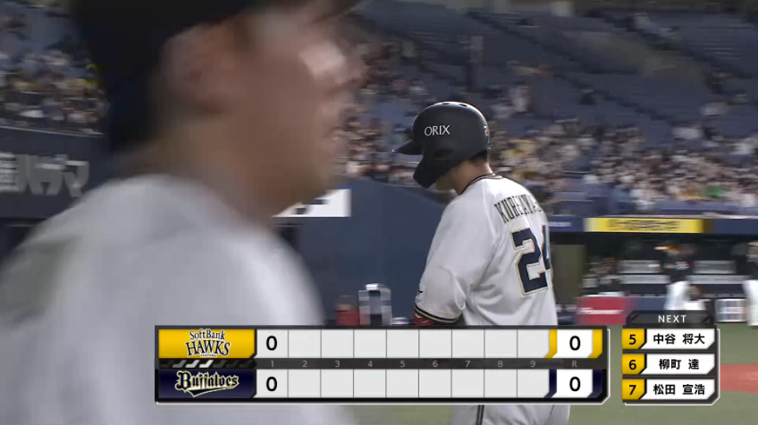 1回裏・H千賀滉大 エンジン全開!! 今季4勝目に向け、初回を3者凡退に抑える!!