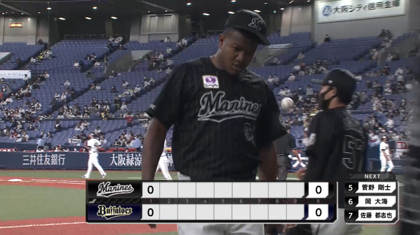 1回裏・Mロメロ 初回を3者凡退に抑える安定したピッチングを見せる!!