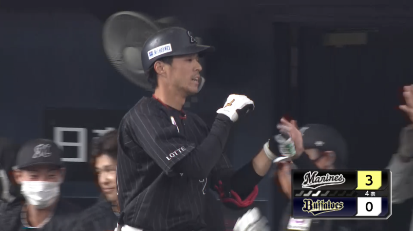 4回表・M岡大海 今季第1号ソロホームランて点差を広げる!!