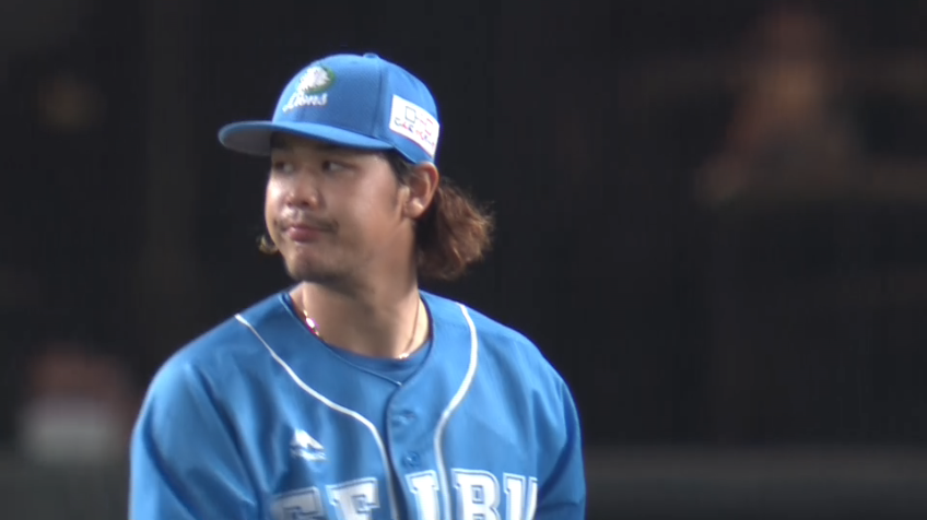 8回表・L高橋光成 エースの投球!! 切れ味抜群の変化球で空振り三振!!