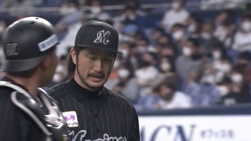 5回裏・M石川歩 1アウト1,2塁のピンチを併殺で切り抜ける!!