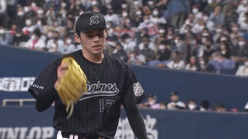 5回裏・M佐々木朗希 同点を許さない切れ味抜群の変化球で空振り三振を奪う!!