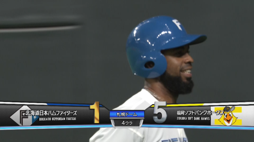 4回裏・Fアルカンタラ 初球を捉えた!! ライトへのソロホームランを放つ!!