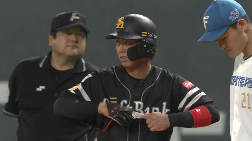 5回表・H今宮健太 2打席連続タイムリー!! レフトへのタイムリーヒットを放つ!!