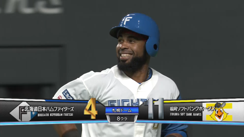 8回裏・Fアルカンタラ 本日2本目!! 左中間へのホームランを放つ!!