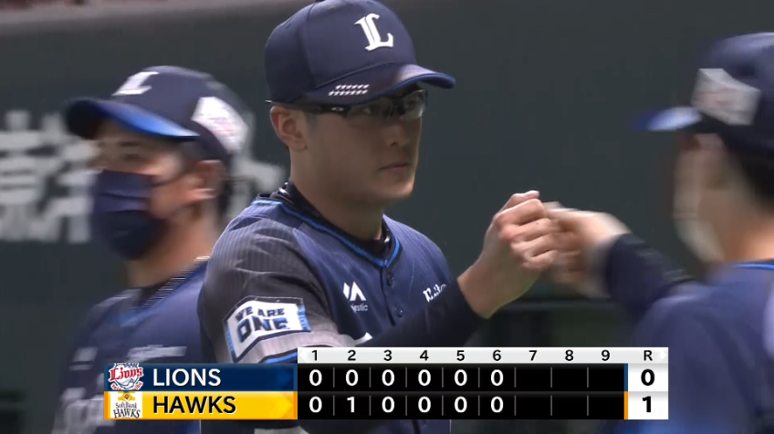 6回裏・L佐藤隼輔 6回まで相手打線を1点に抑える!!