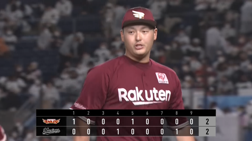 9回裏・E安樂智大 気迫の投球でサヨナラのピンチ脱出!!