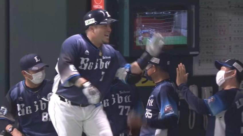 7回表・L山川穂高 見事な一発!! 今季2度目のマルチホームランを放つ!!