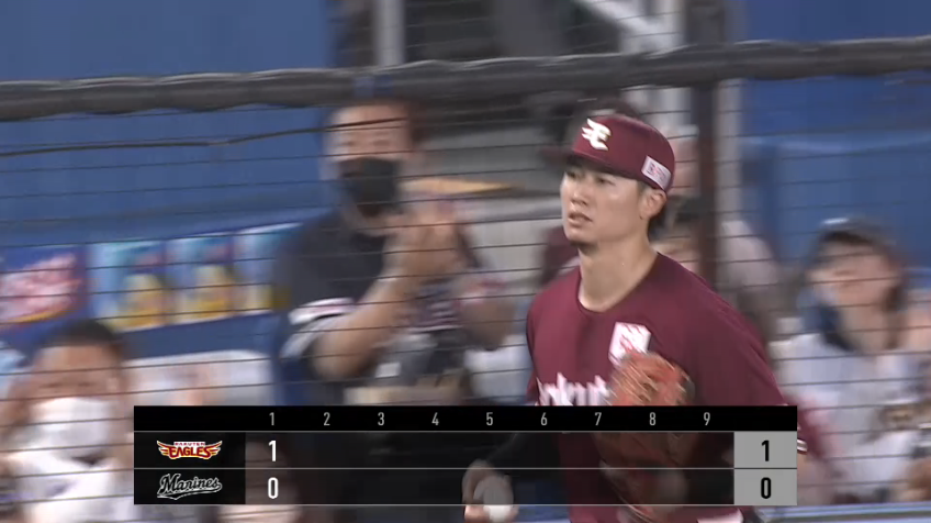 1回裏・E西川遥輝 レフト線への難しい打球をナイスキャッチ!!