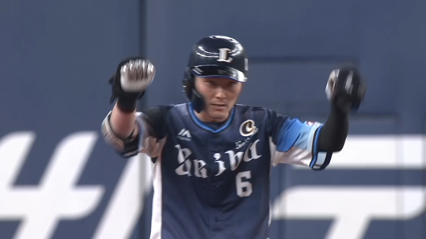 9回表・L源田壮亮 好走塁で2ベースヒットに!!