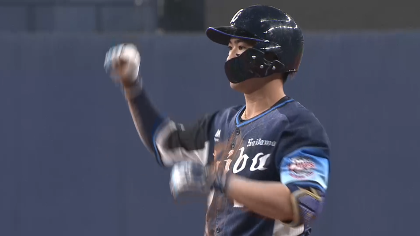 5回表・L川野涼多 プロ初ヒット!! ヘッドスライディングで内野安打をもぎ取る!!