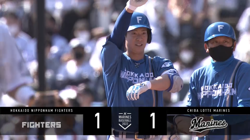 2回表・F松本剛 すぐさま同点に追いつくタイムリー!!