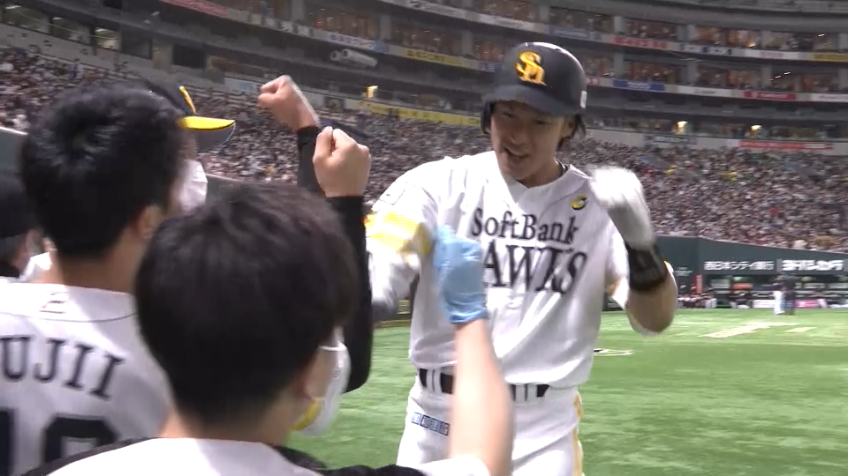 6回裏・H柳田悠岐 さすがの一発‼ 今季第3号の勝ち越し満塁ホームラン!!