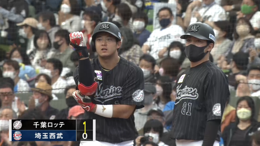 3回表・M佐藤都志也 初球打ち!! レフトへのタイムリーヒットで先制!!