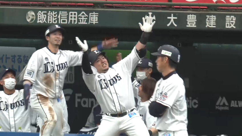 3回裏・L山川穂高 芸術的な内角捌き!! 第10号の逆転2ランホームラン!!