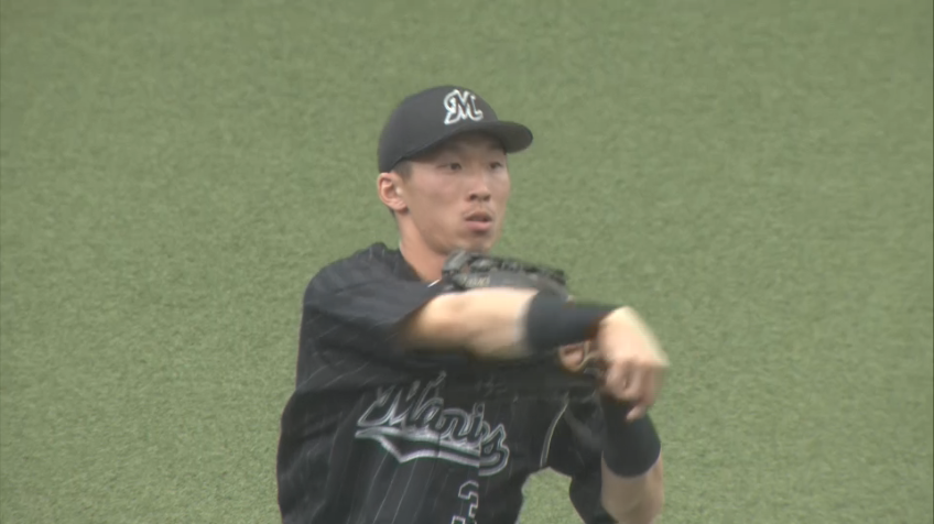 6回裏・M高部瑛斗 広大な守備範囲!! ヒット性の打球をダイビングキャッチ!!