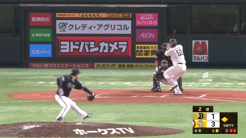6回裏・B比嘉幹貴 最高の火消し!! 沖縄出身対決を制し役割を果たす!!