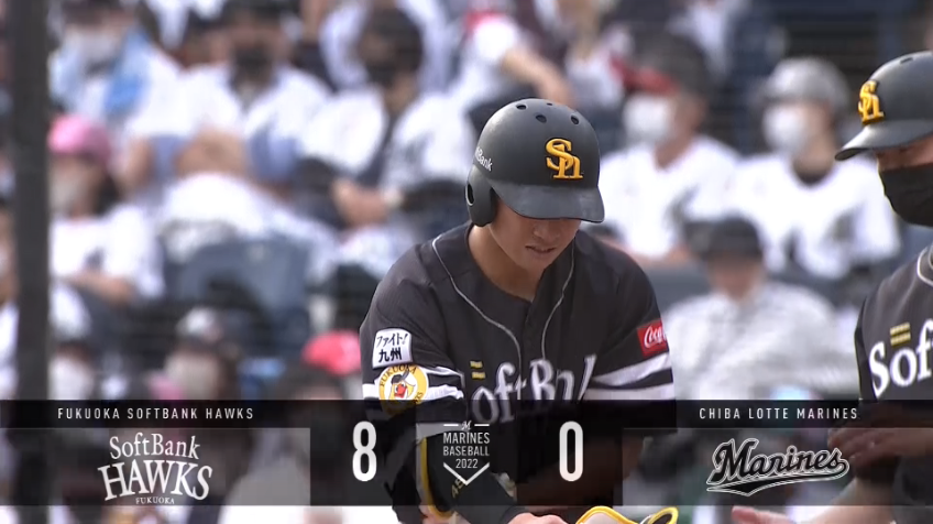 8回表・H谷川原健太 今シーズン初打点!! 本日初打席で左投手からタイムリーヒットを放つ!!