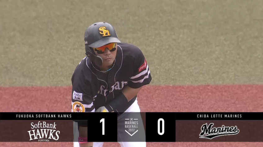 1回表・H中村晃 2試合連続打点!! 先制のタイムリー2ベースヒットを放つ!!