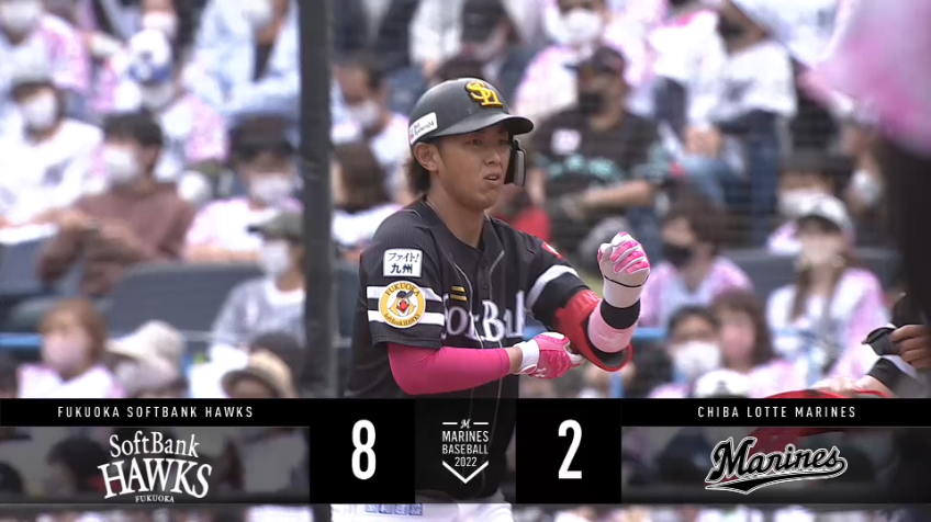 5回表・H今宮健太 本日ここまで全打席出塁!! タイムリーヒットを放ちリードは6点に!!